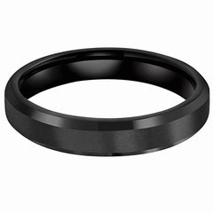 Archer Matte Black Tungsten Carbide Wedding Ring - Zokk