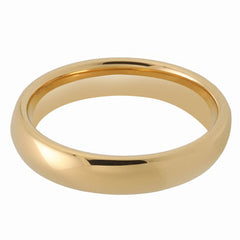 Apollo 4mm Polished Gold Tungsten Carbide Wedding Ring - Zokk