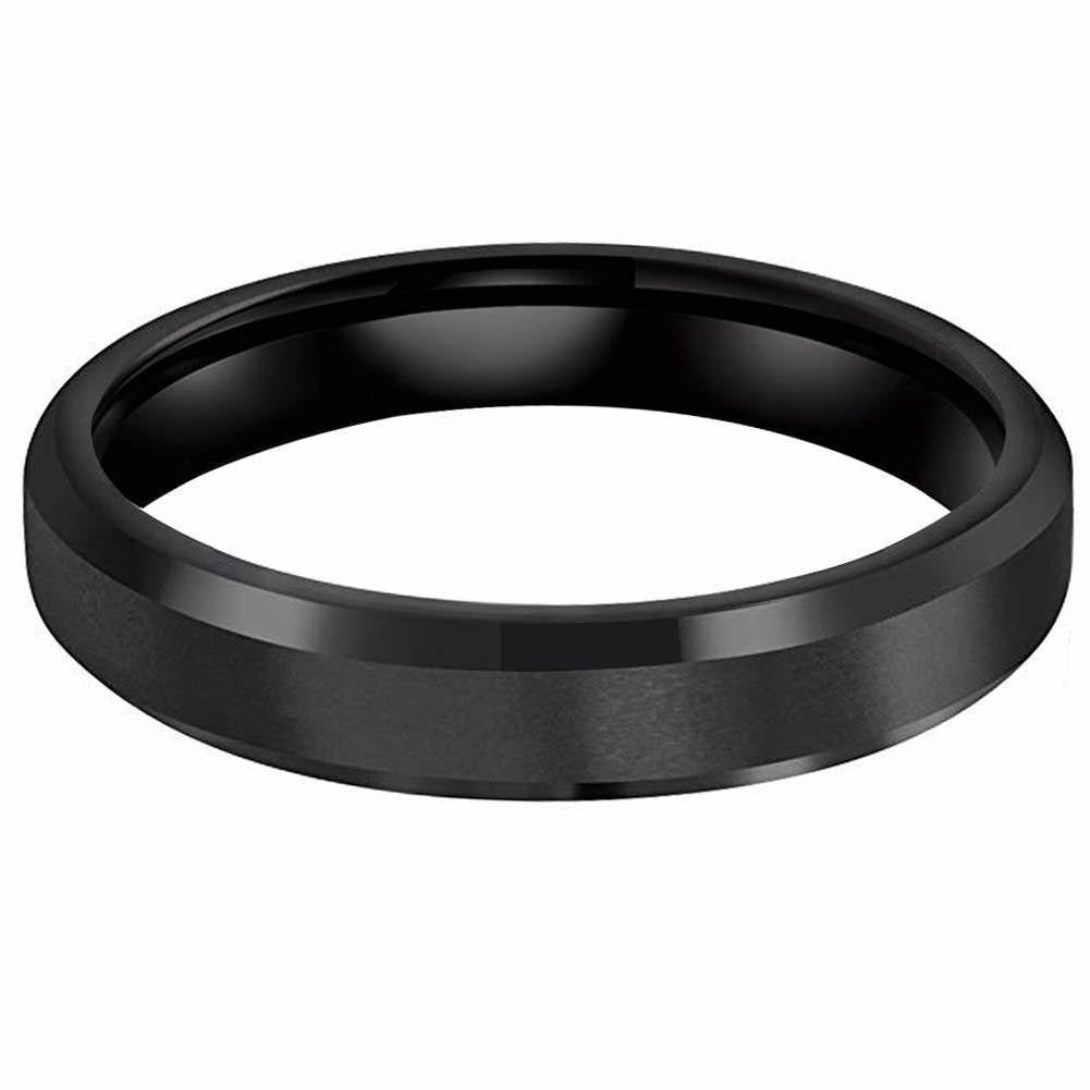 Archer Matte Black Tungsten Carbide Wedding Ring - Zokk